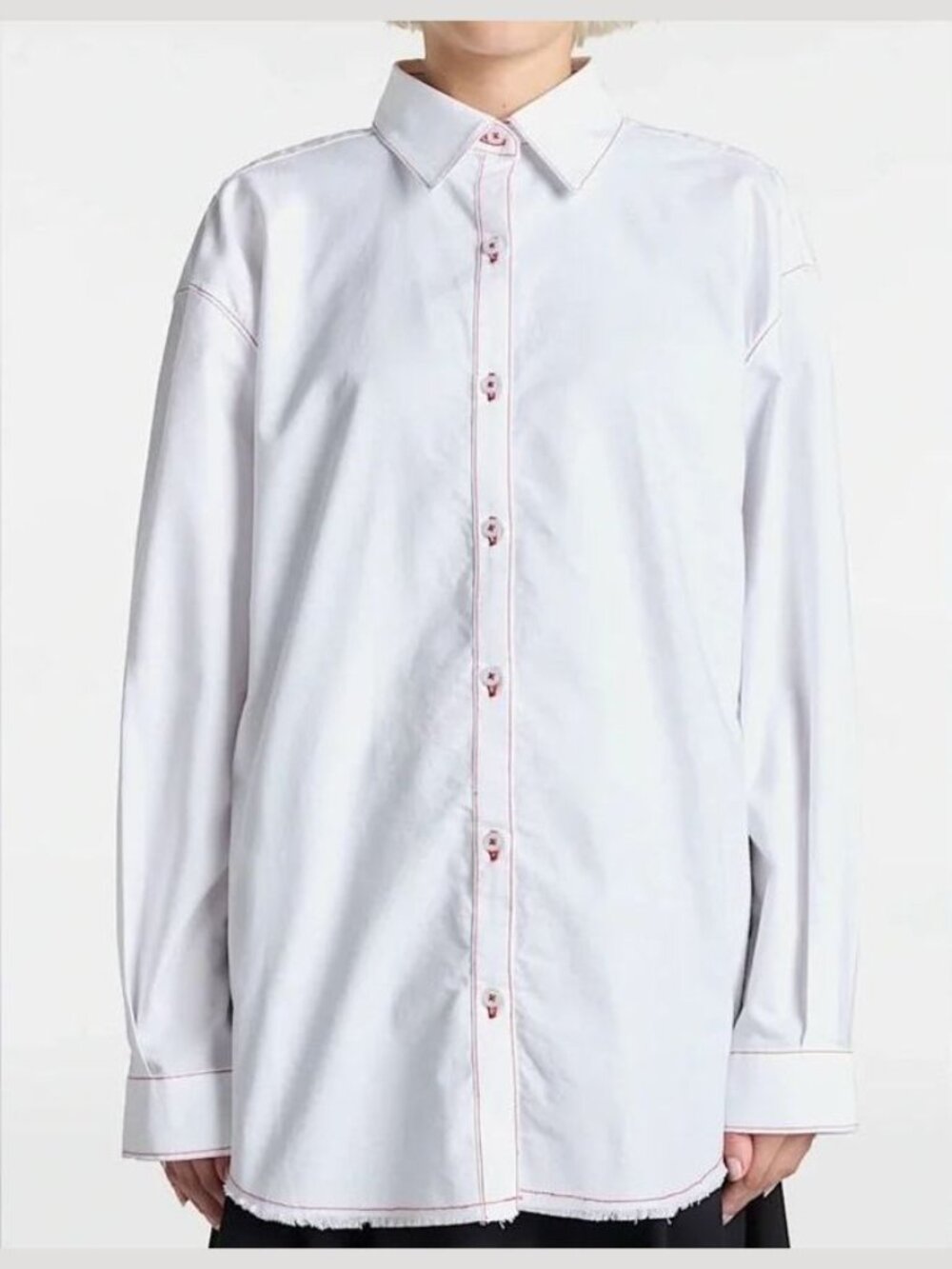 NWT! VANS Gillian Cotton Button Down Graphic Shirt "Tempt me with a good time" - Picture 4 of 5